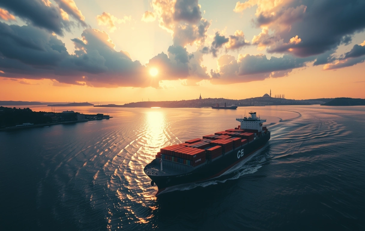 Shipping logistics on Bosphorus