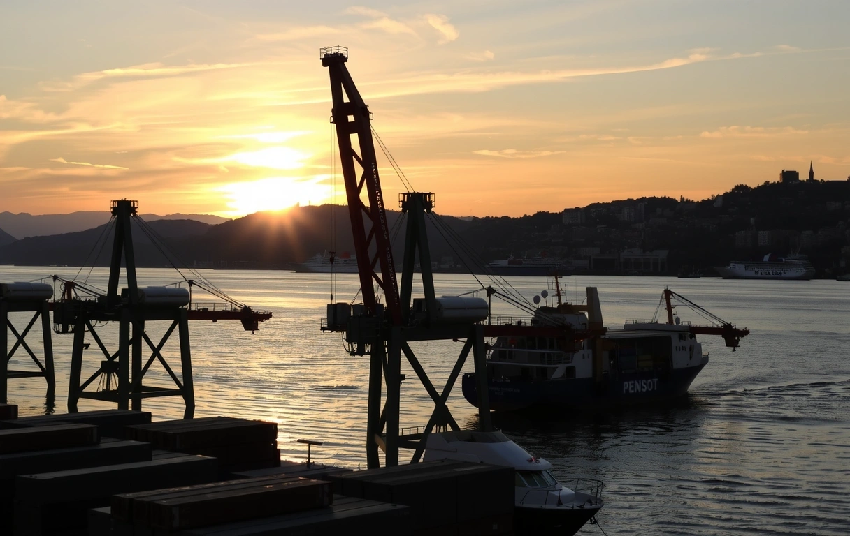 Istanbul Port Cranes